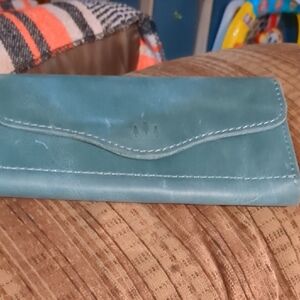 Portland Leather Goods Aqua Large Bozeman Wallet